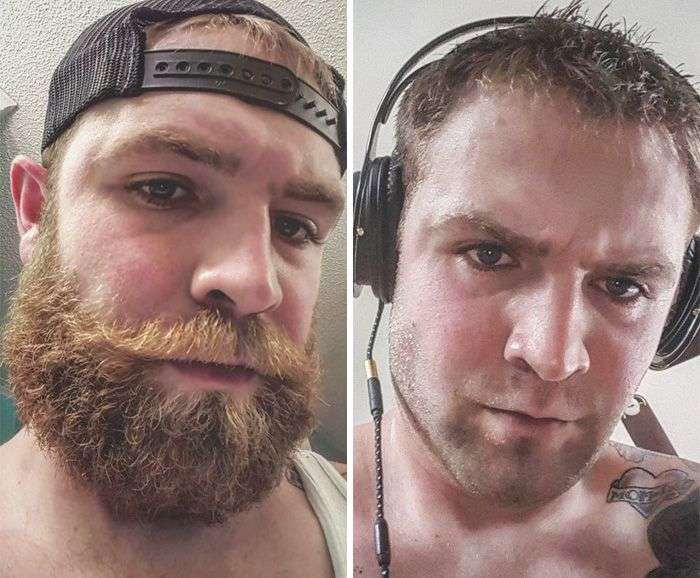 Чоловіки збривають бороду (22 фото)