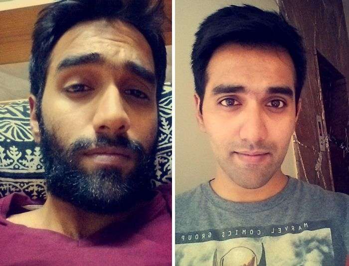 Чоловіки збривають бороду (22 фото)