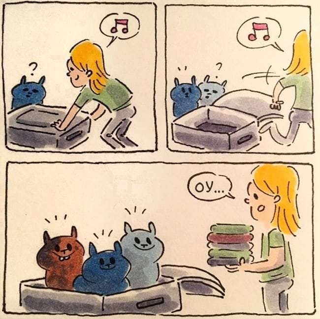 Смішні і правдиві комікси про життя з котом (15 картинок)