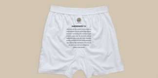 Білизна з текстом 4-ї поправки до конституції США (3 фото)