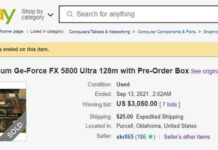 Ретро відеокарта geforce fx 5800 ultra продана на ebay за $3000