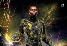 Показаний невикористаний костюм електро з «людини-павука: немає шляху додому»