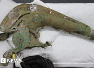 Рідкісний сигнал із труби залізного віку та стандарт, знайдений під час розкопок у Тетфорді